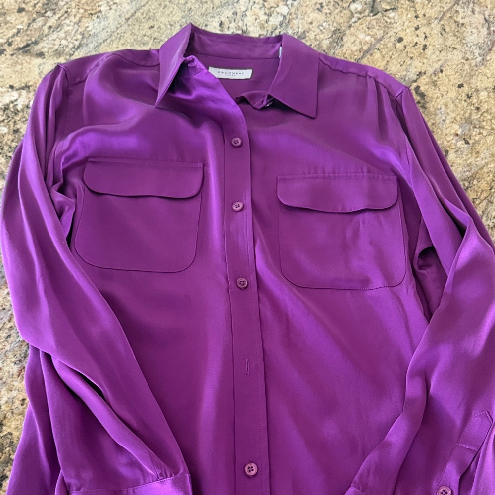Equipment Femme Vibrant Purple Shirt